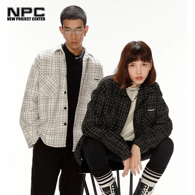 NPC潮牌双口袋贴布刺绣小香风系列格子休闲春夏衬衫情侣NP27SH32