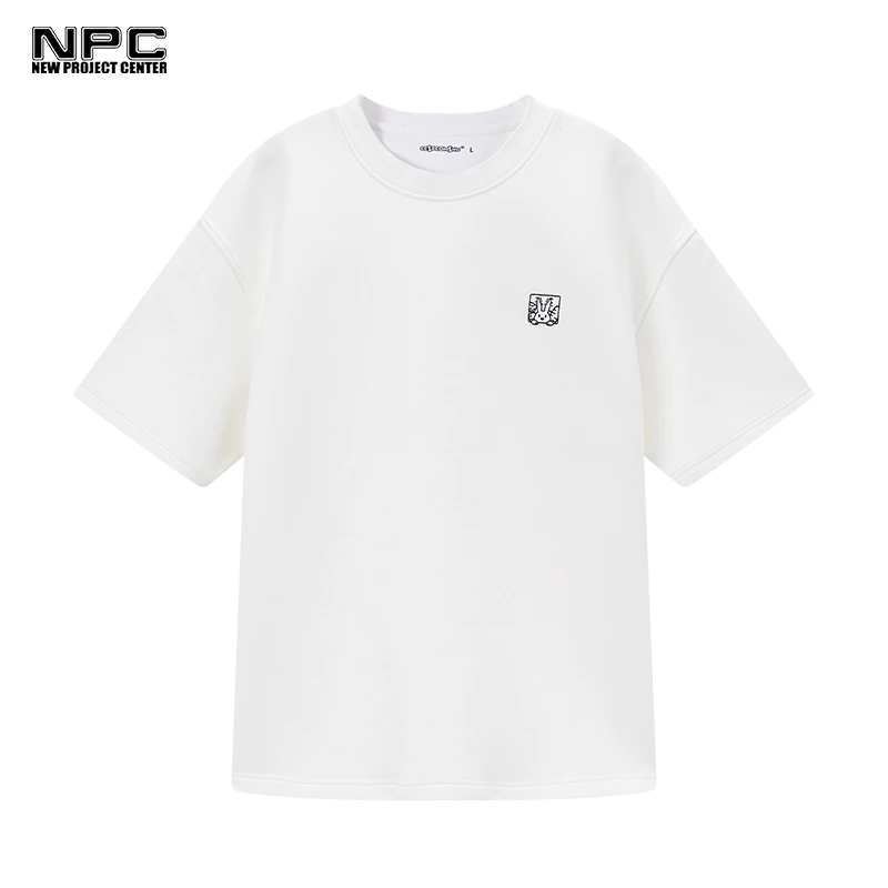 NPC潮牌CC系列左胸前小兔子刺绣加厚重磅短袖T恤简约百搭CC32TE10