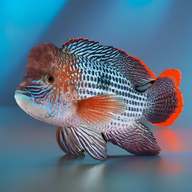 玉面皇冠发财鱼黑白地图活体热带鱼好养元宝大鱼中大型观赏鱼活鱼