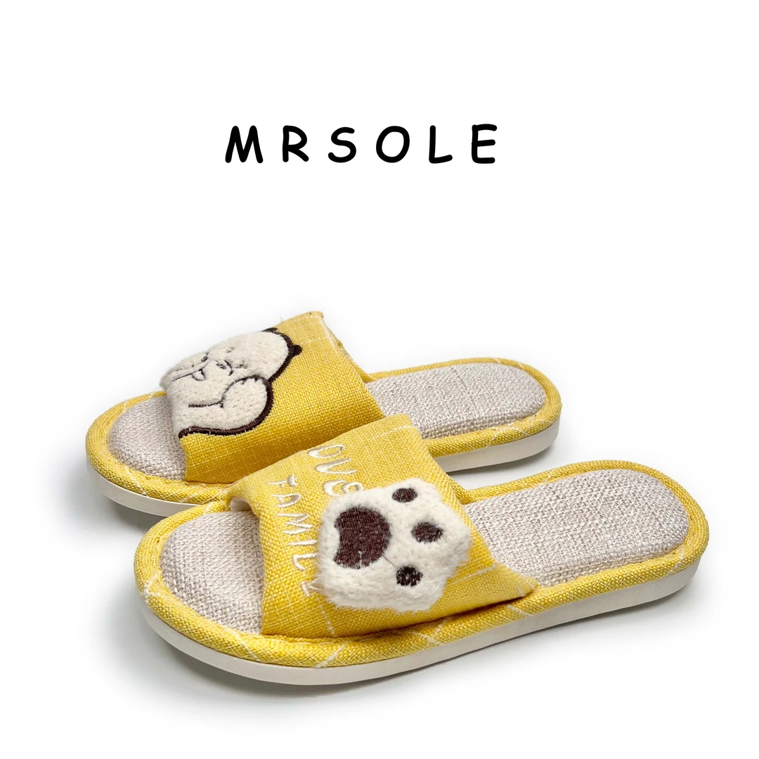 居家卡通情侣防滑防臭女士透气软底秋冬棉拖