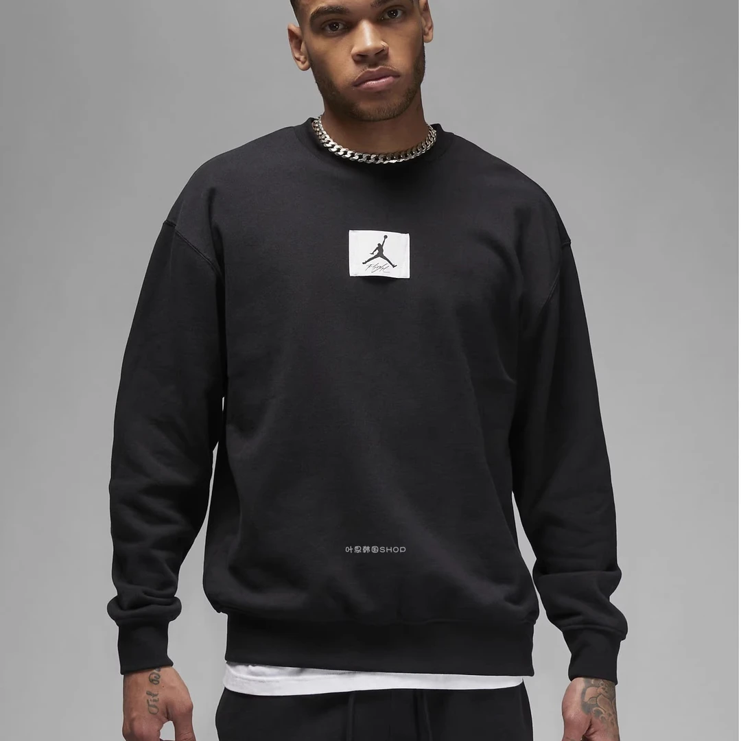 Nike/耐克Jordan秋季男子微标舒适宽松运动套头衫卫衣FB6935-010
