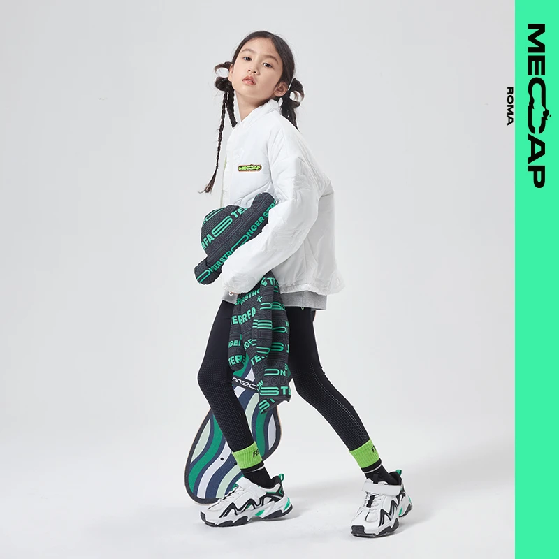 MECAP刺绣短款立领棉服