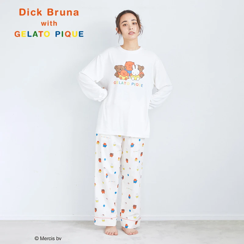 gelato pique春夏新品女睡裤米菲兔联名童趣长裤居家PWFP244202