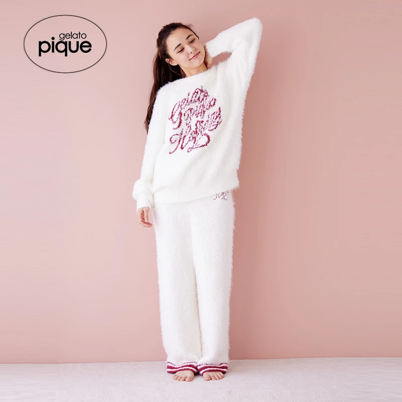 gelato pique24秋冬新品女家居服节日本命年红羽毛纱PWNP245085