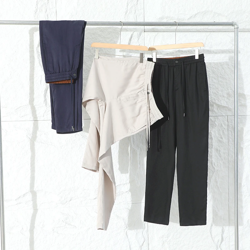 意式轻奢 天丝莱赛尔纤维春夏季男士透气简约百搭商务通勤休闲裤