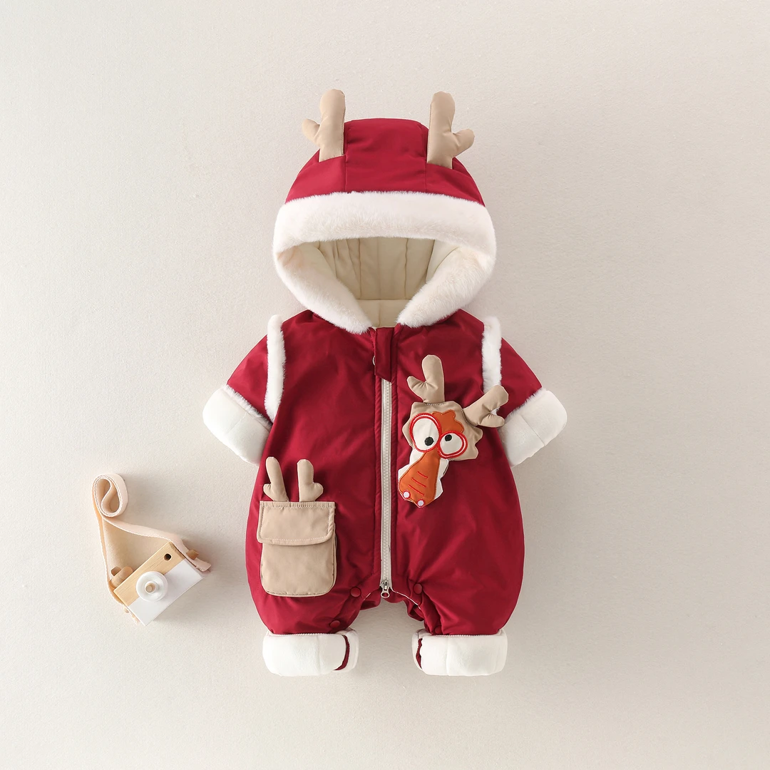【小龙人】婴儿冬季加绒加厚连体衣棉服宝宝衣服超萌可爱冬装外出服