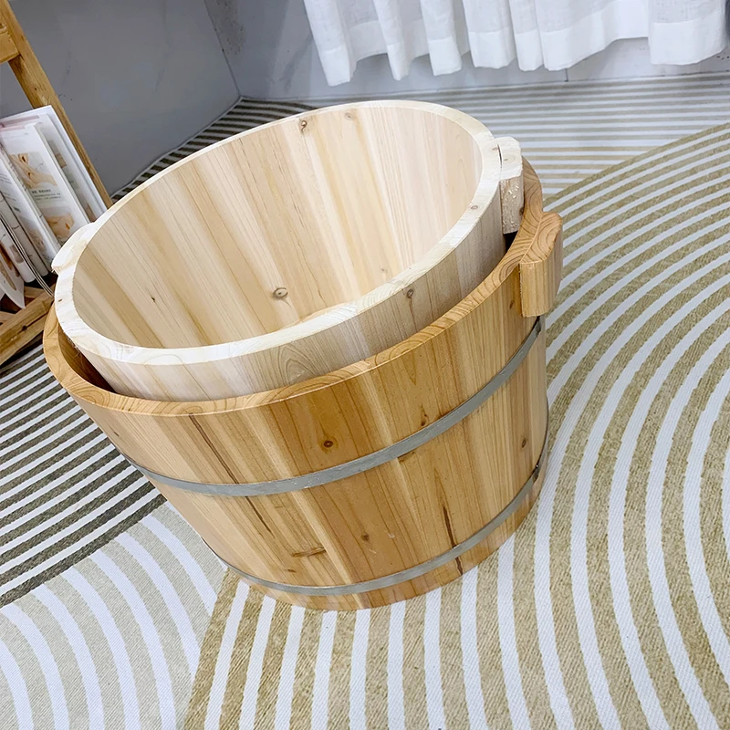 加宽足浴店专享木桶香杉木洗脚桶足浴桶洗脚盆木桶足浴盆足疗桶