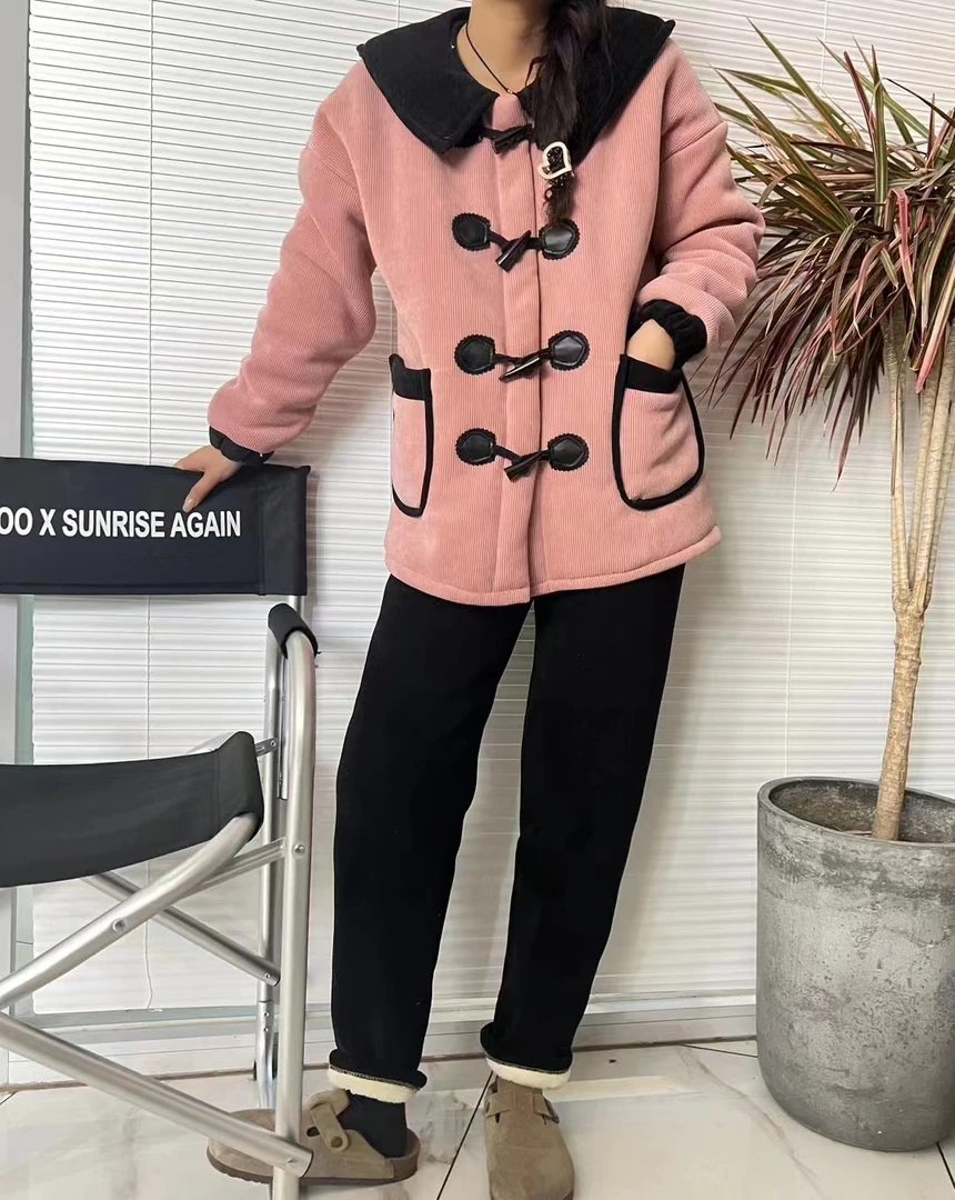 新款爆款睡衣孕妇加厚加绒保暖时尚秋冬百搭女士外穿2906