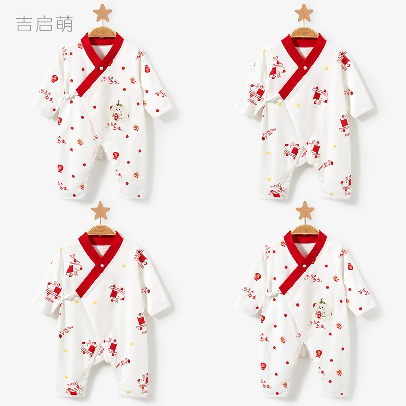 新生婴儿衣服春秋冬初生纯棉和尚男女0打底3月哈衣出生宝宝连体衣