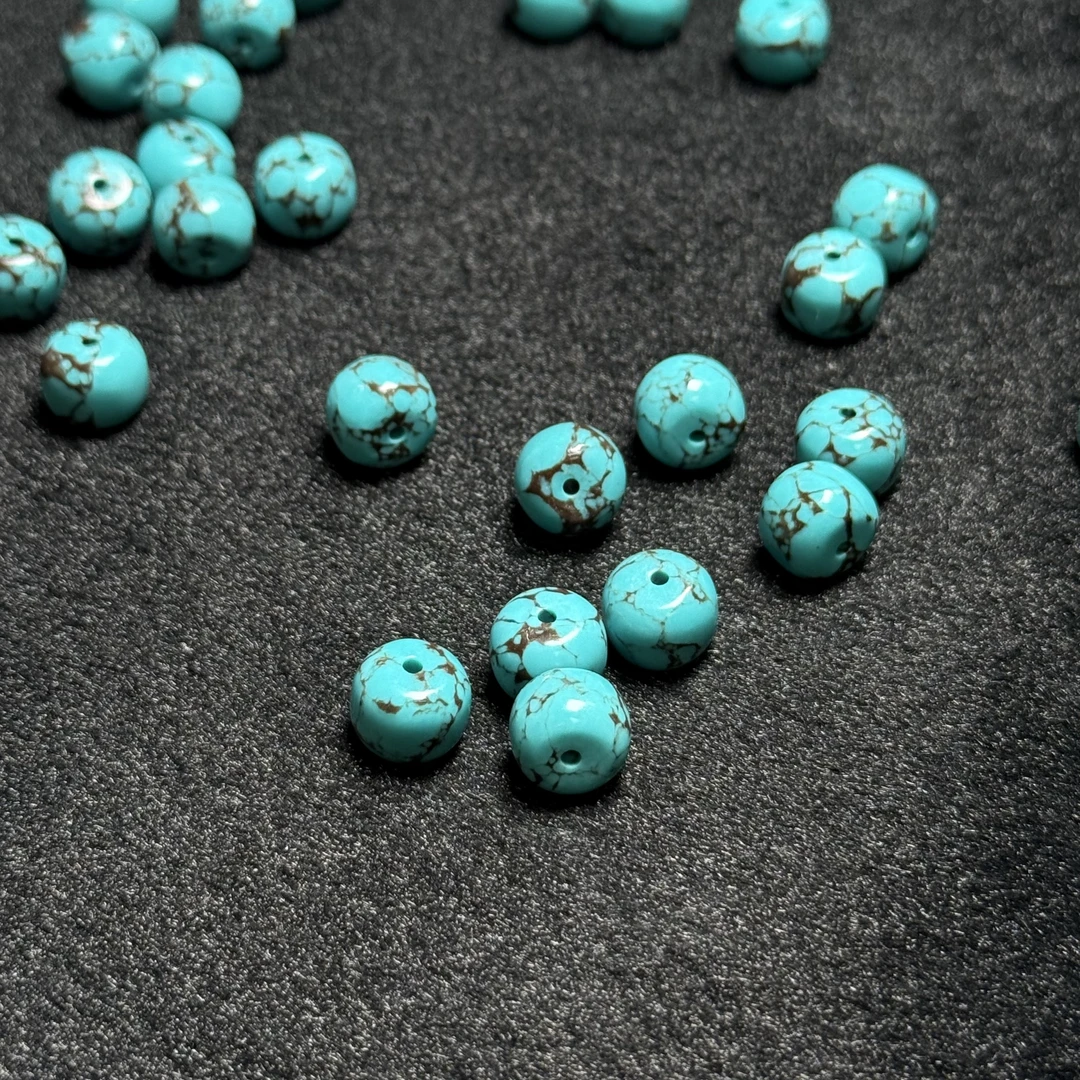 【立立】老型8x6mm铁线老型珠文玩配饰手工琉璃散珠【手串文玩配饰