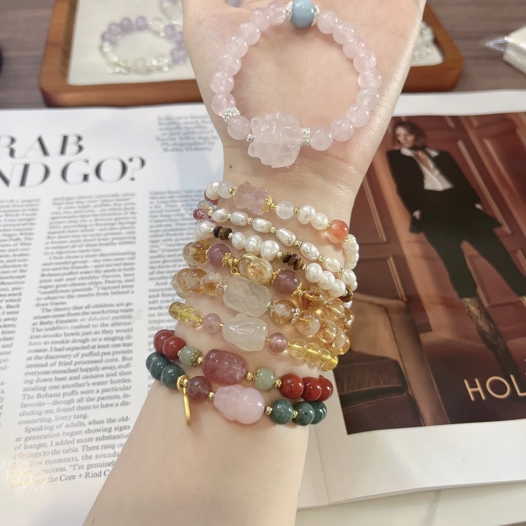 原创新中式水晶手串 默认微瑕 多样性