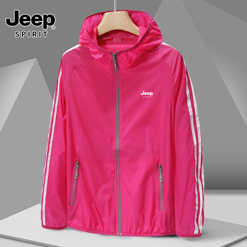JEEPSPIRIT吉普夏季防晒衣服男防紫外线女皮肤衣衫薄款透气外套