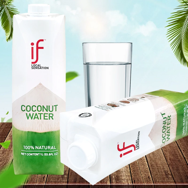 if椰子水100%1升装椰汁泰国原装进口浓缩瓶装生榨包邮营养新鲜