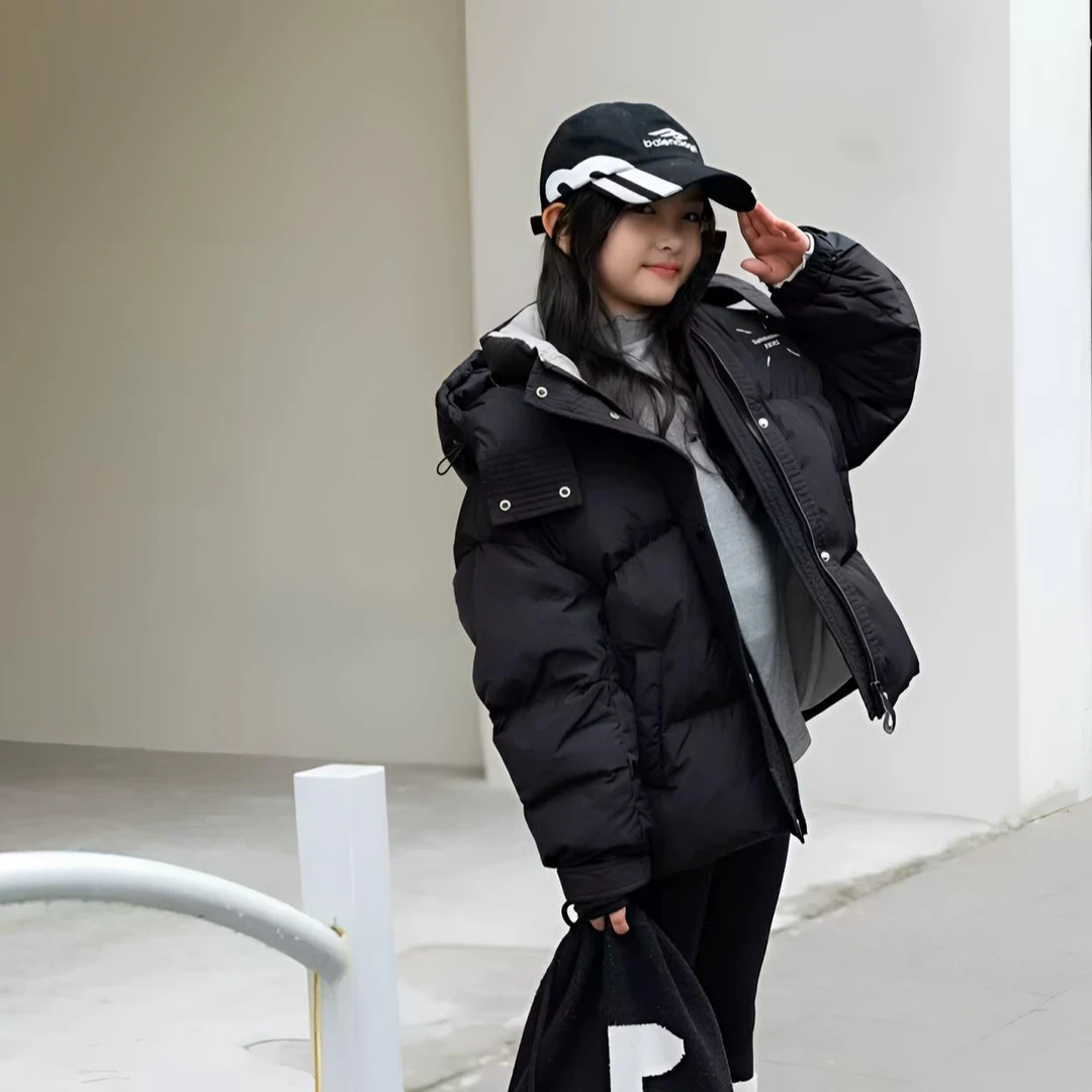 冬季韩版中大童时尚中性风90白鸭绒儿童加厚保暖短款羽绒服34407