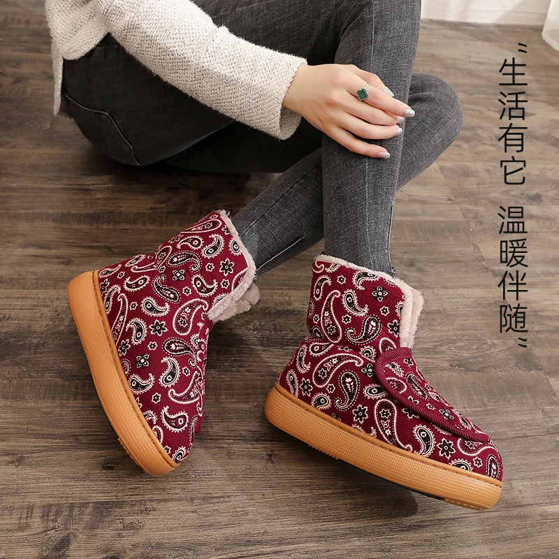 2024新款棉鞋加绒加厚防滑保暖棉拖鞋包跟厚底手工棉鞋妈妈鞋男鞋