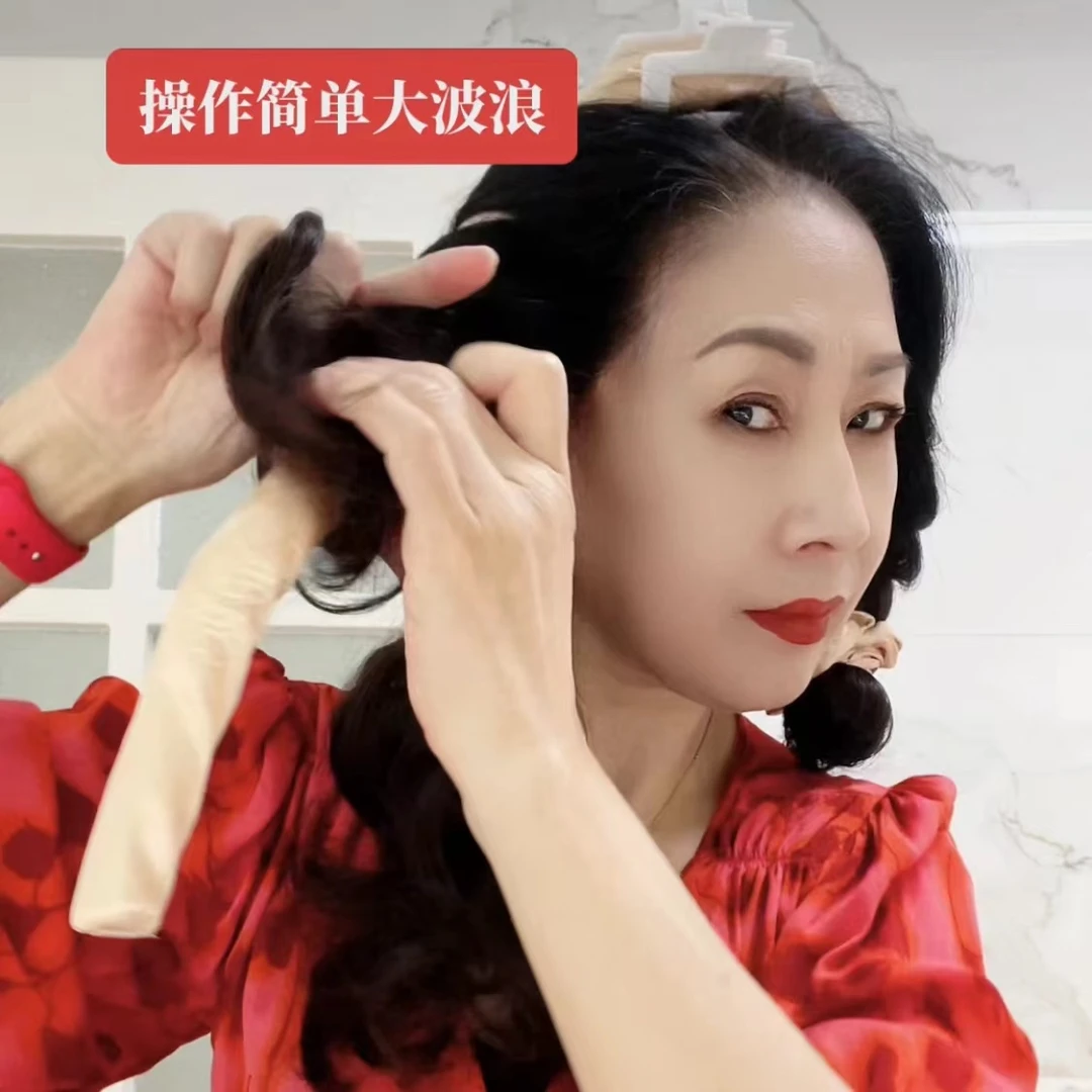亚马逊懒人无热卷发棒EVA泡沫海绵卷发器睡眠美发大波浪发圈4件套