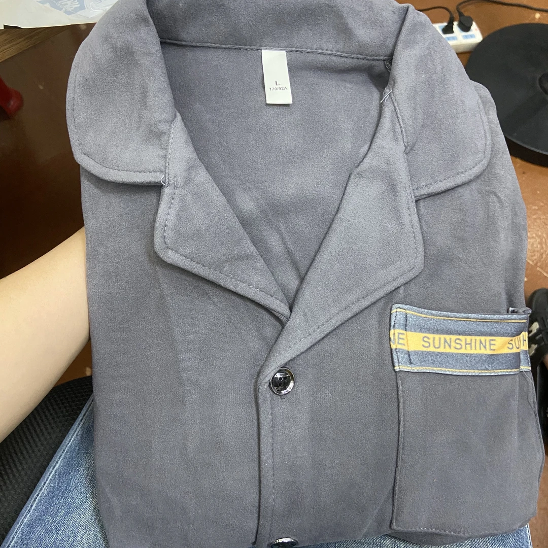 【高级灰女款】品牌撤柜高端德绒睡衣开衫套装睡衣家居服秋