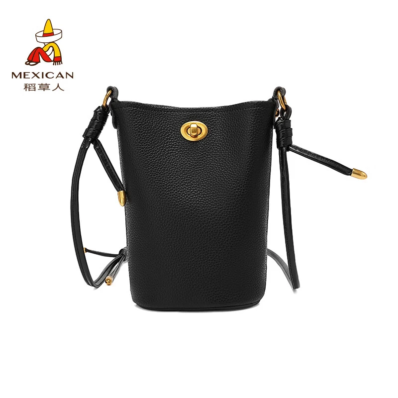 稻草人水桶包女包手机包正品斜挎包2025新款小包单肩时尚百搭流行