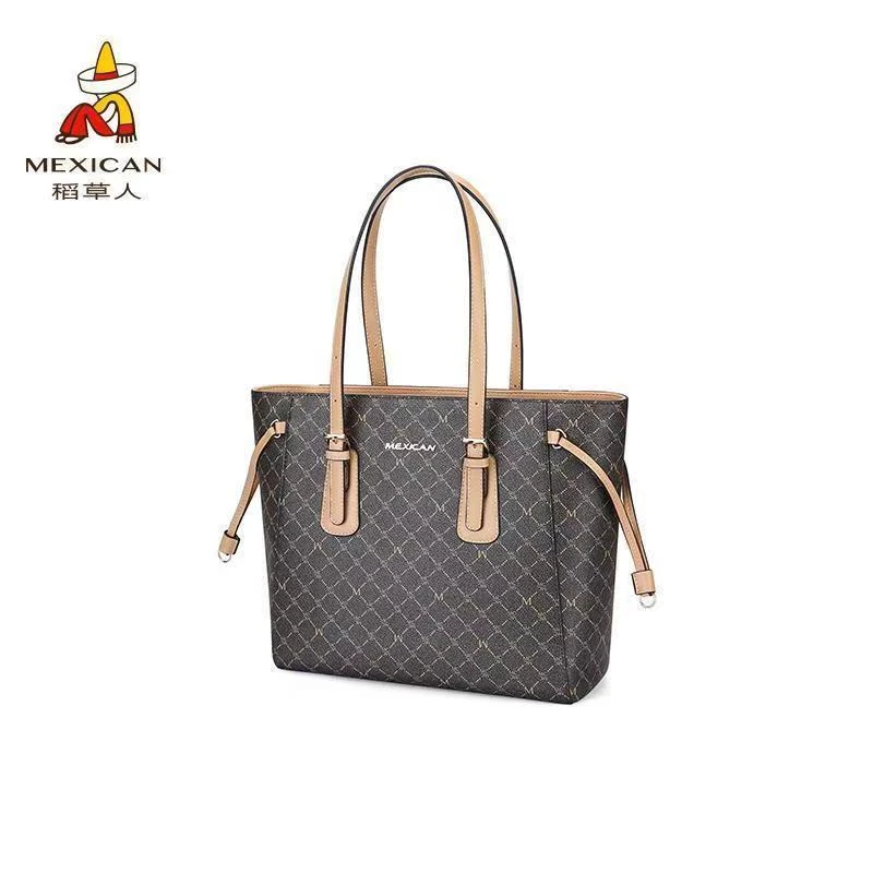 稻草人正品女包24新款简约设计大容量托特包通勤大气单肩包