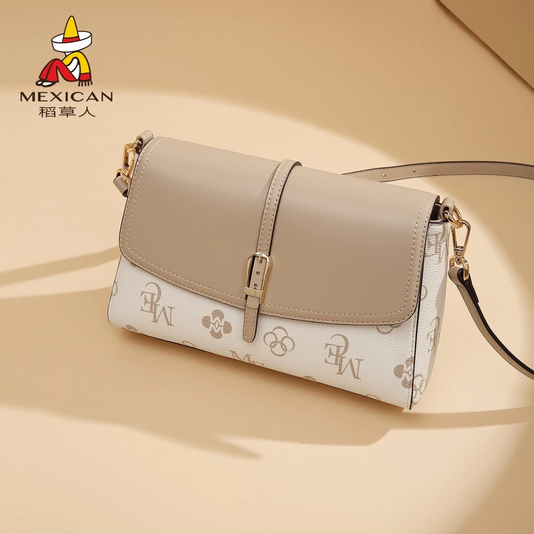 稻草人女士包包2025秋冬新款高级感手提包女撞色单肩包斜挎包气质