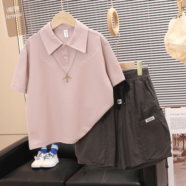 童装男童夏装套装2024新款儿童夏季短袖中大童运动男孩酷帅夏款潮