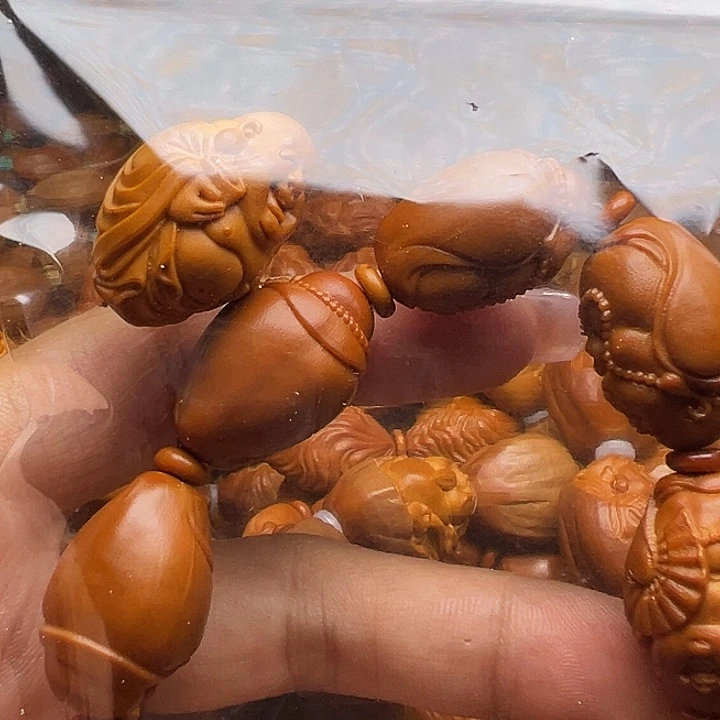 橄榄核手串不***+弥勒串