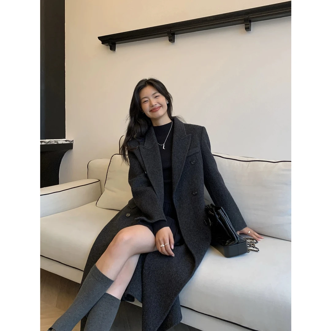 双面呢韩版高级气质大衣外套1-41
