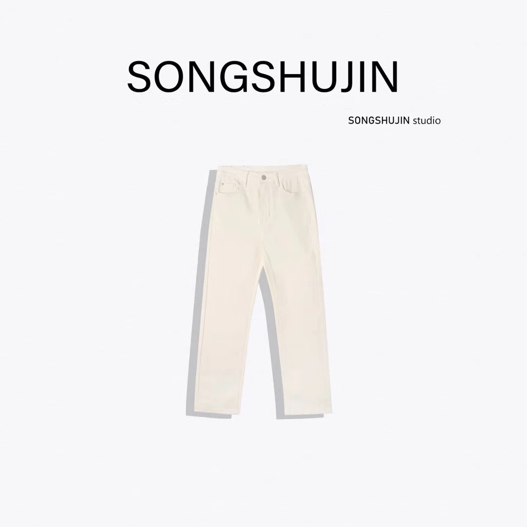 小机灵【秋冬百搭】自留 加绒轻奢直筒牛仔裤女休闲显瘦时尚小直筒