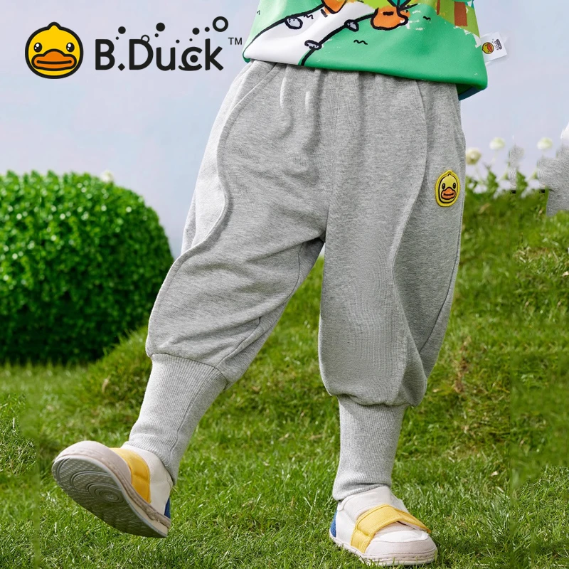 B.Duck小黄鸭童装男童裤子运动裤春秋新款小童宝宝长裤BF1563025