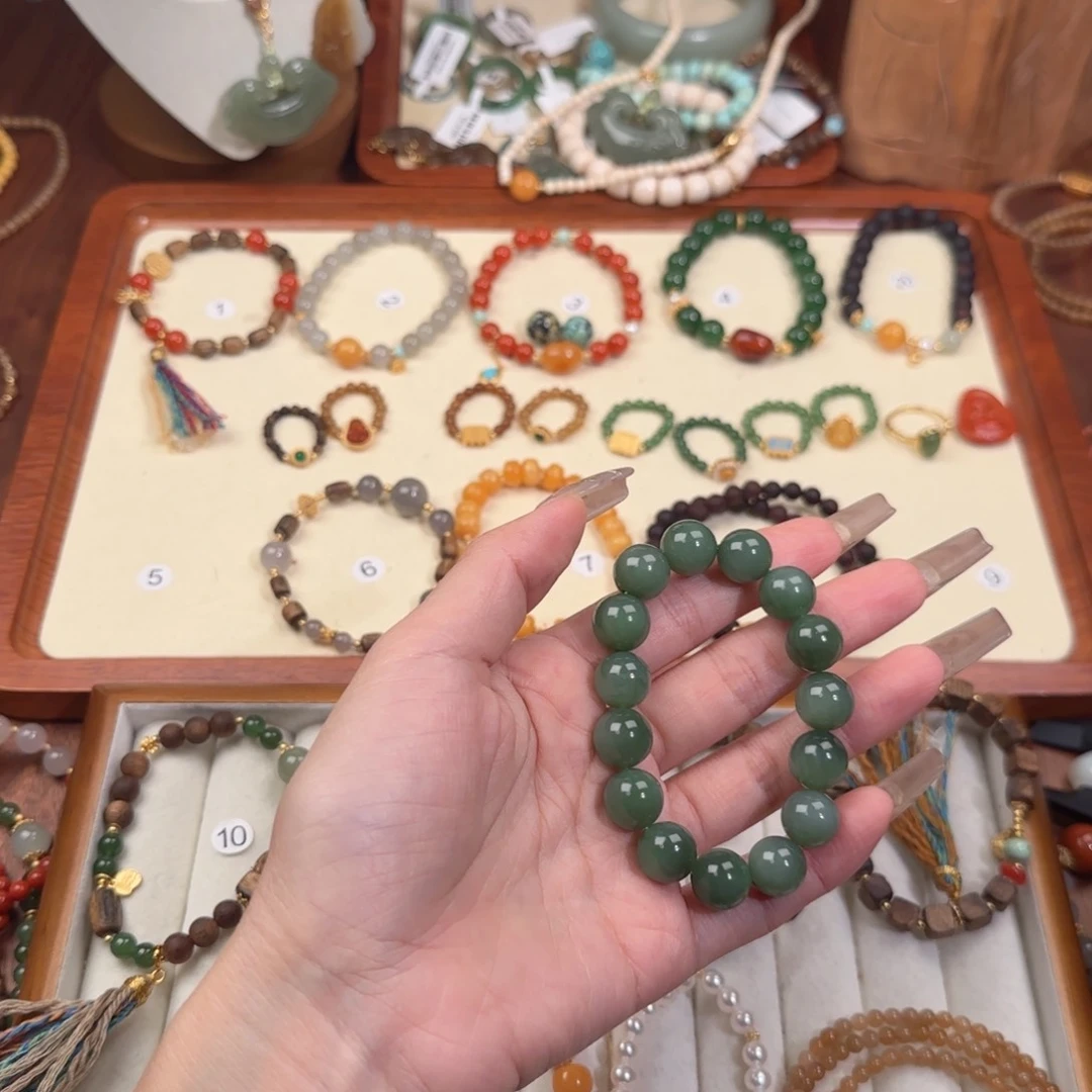 和田玉手链未镶嵌千***精