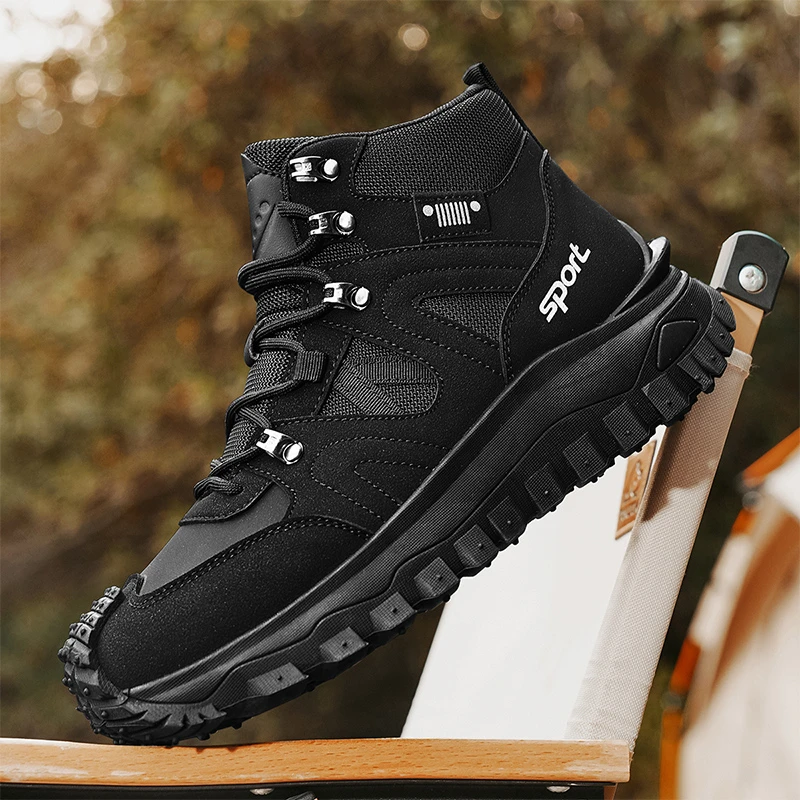 国潮中帮马丁靴男士2024秋季新款英伦百搭风户外工装鞋复古男鞋