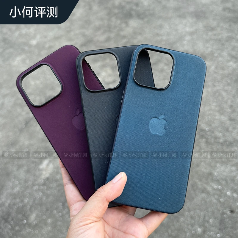 9新 Apple/苹果 iPhone15pro手机壳官方精织斜纹按键剪损15promax