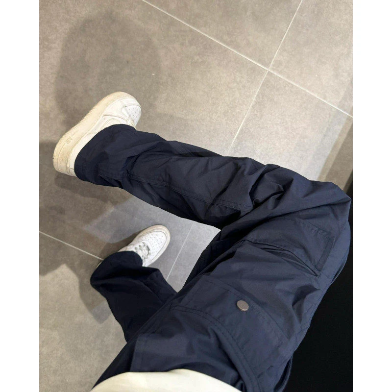 f2ocus工装裤男春秋美式潮流裤子男款降落伞高个子直筒休闲裤