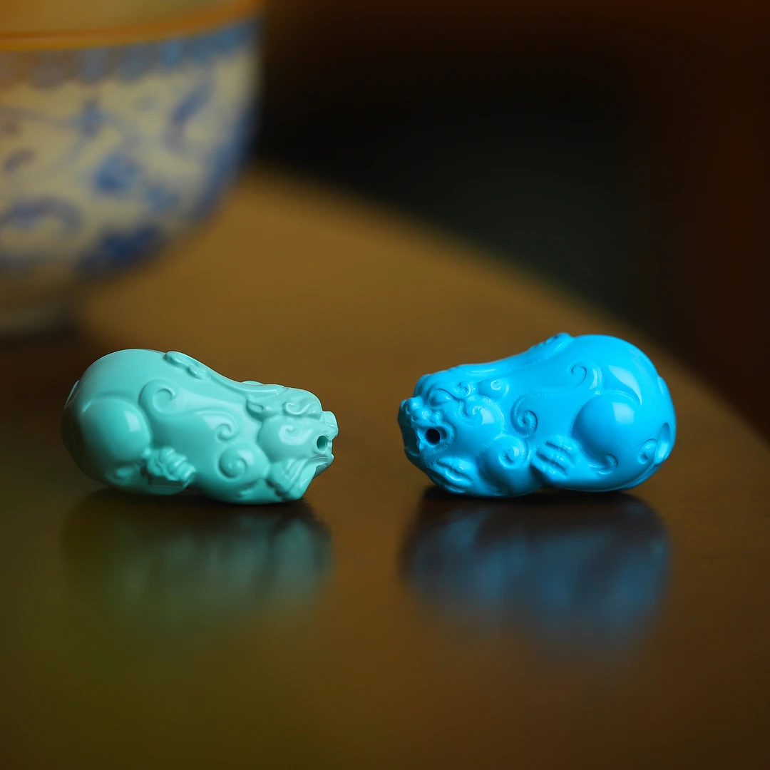 【取之不尽】A142•精工瓷高蓝色绿色貔貅吊坠挂件手串项链配件饰品