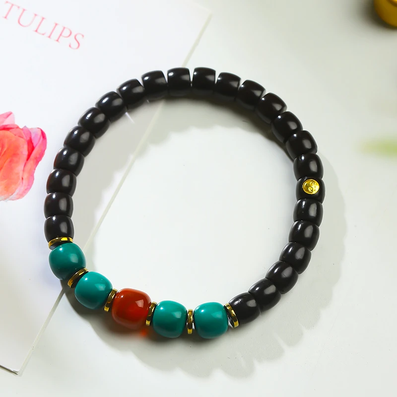 【黑金系列】D131•精工直切老型珠手串创意diy男女款单圈散配珠饰品