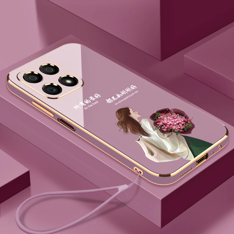 适用于荣耀X30i手机壳生活是自己的全包镜头硅胶防摔女款电镀软壳