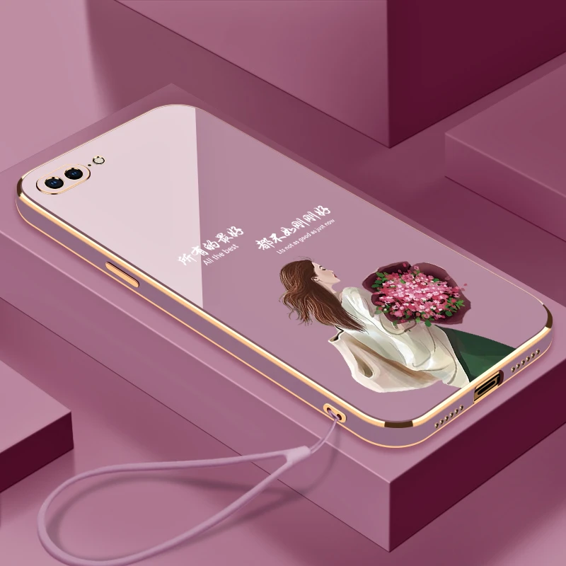 适用于苹果7Plus/8Plus手机壳生活是自己的全包硅胶防摔电镀软壳