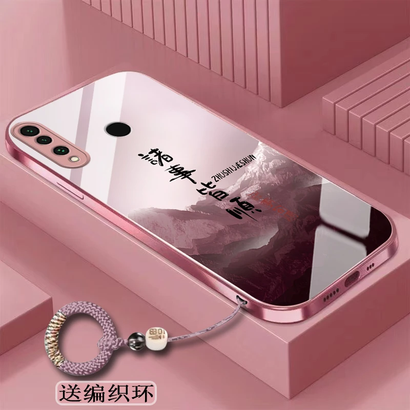 诸事皆顺华为nova4手机壳VCE-AL00新款轻奢全包防摔耐脏玻璃壳