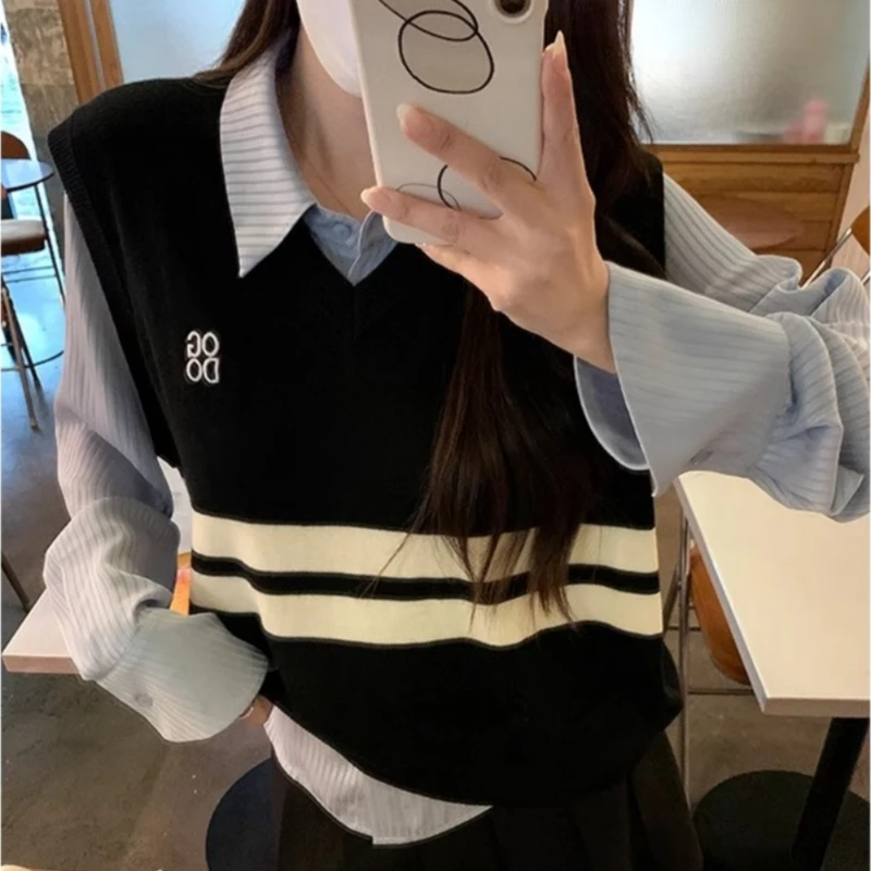 早秋女装爆款网红外穿毛衣马甲时髦洋气小坎肩针织衫背心叠穿上衣