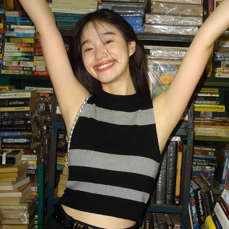 2025夏天女装洋气无袖外穿辣妹风网红款打底吊带针织背心内搭上衣