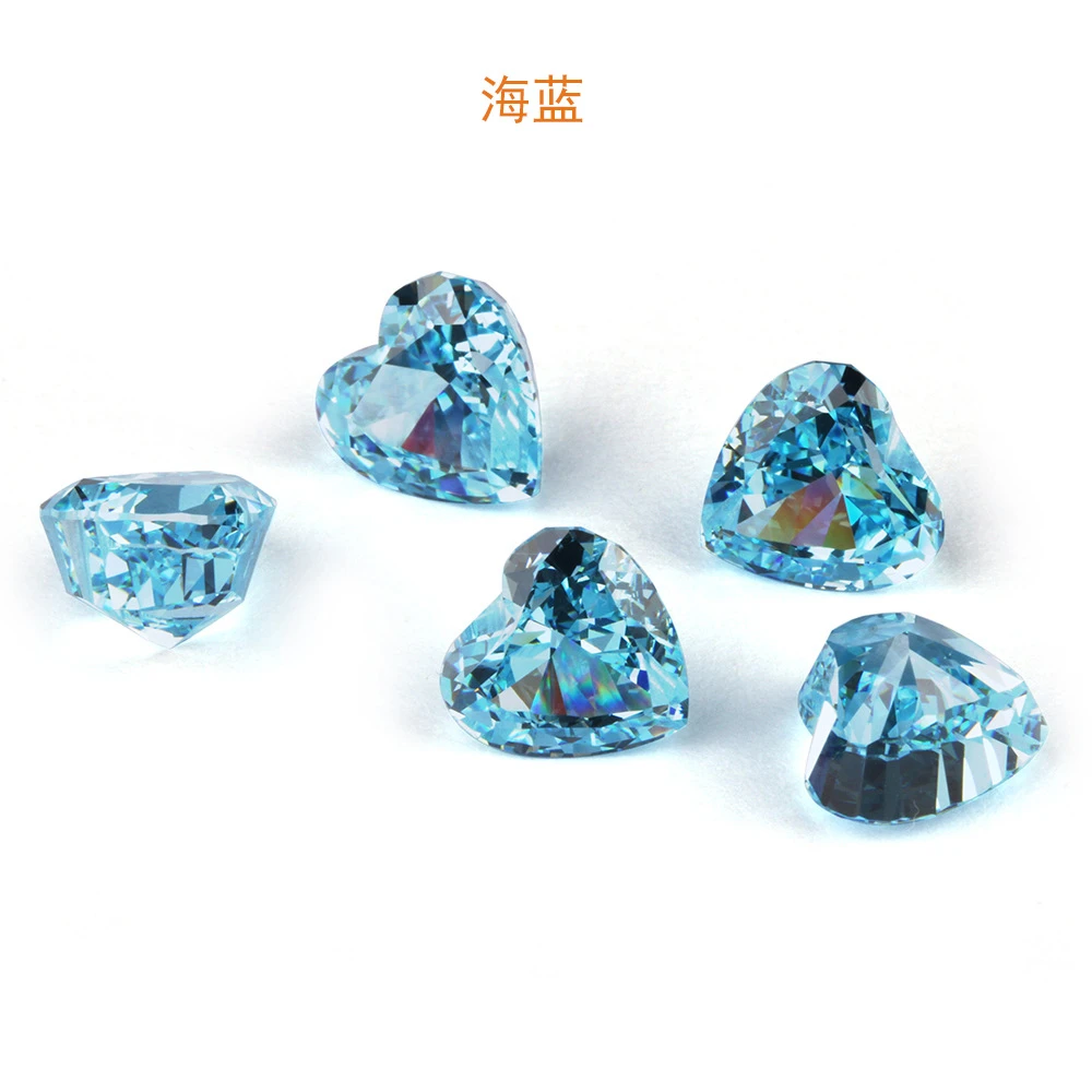 手工【10*12mm冰花切锆石】 几何爱心超特殊炫彩爆闪美甲饰品美甲钻