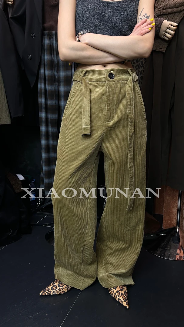 有货小木南#8722秋季福利高品质绒绒直筒裤，裤长：103cm