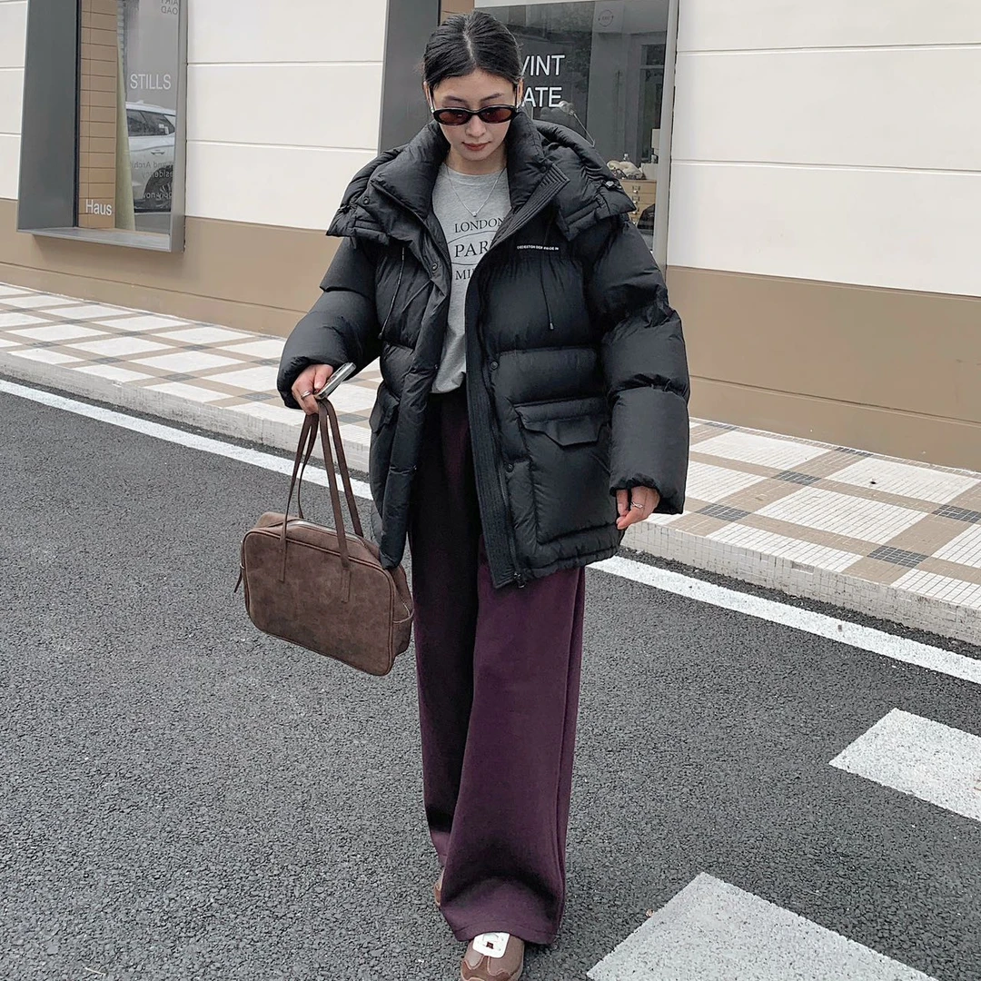 【1】冬季新款时尚连帽90白鸭绒 羽绒服 25906