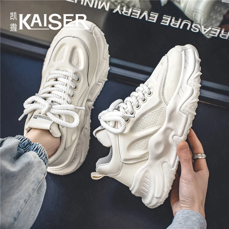 KAISER/凯撒·男鞋时尚潮流复古透气运动休闲鞋百搭厚底防滑跑步鞋