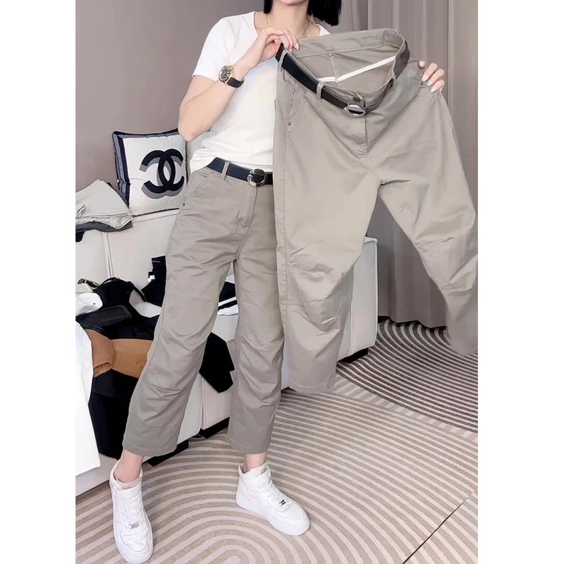 2025夏薄款大码女装弹力弯刀八分牛仔裤梨形身材显瘦小个子直筒裤