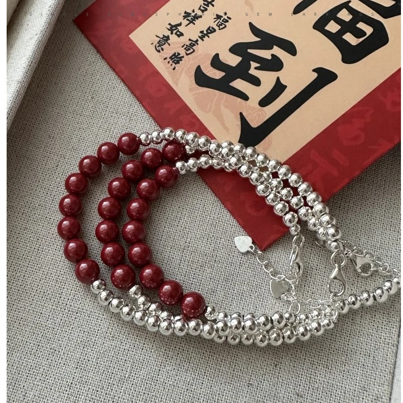 925银陶瓷手链 S925银新中式国潮基础款手链新年款