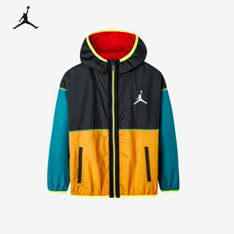 AirJordan童装潮男童春秋外套梭织连帽夹克JDB-LO-B415