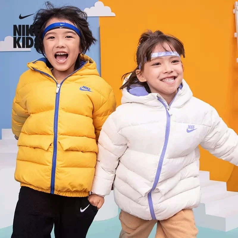 NIKE/耐克潮男儿童童装时尚秋冬保暖轻薄连帽羽绒服NKB-HW-K146