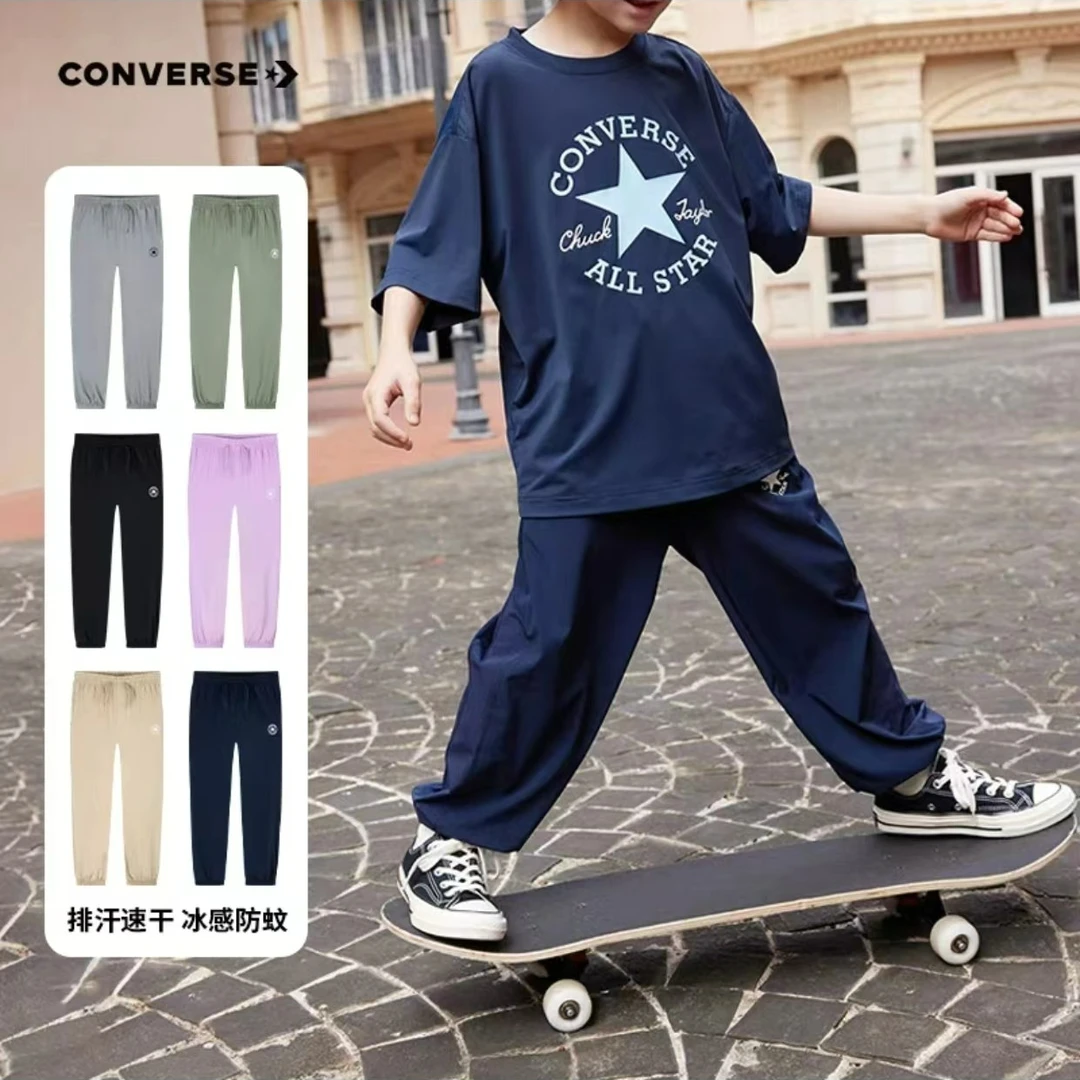 CONVERSE匡威夏薄款男女童装运动梭织童裤CNVN-WP-G111