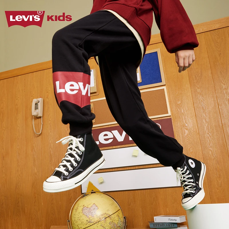 【Levi's李维斯】男童冬季加绒保暖针织裤宽松休闲裤LVN-F7-G915